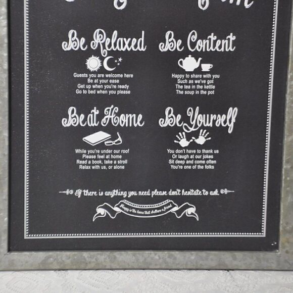 Guest Room Sign Metal Framed 18 X 14 - Picture 3 of 4